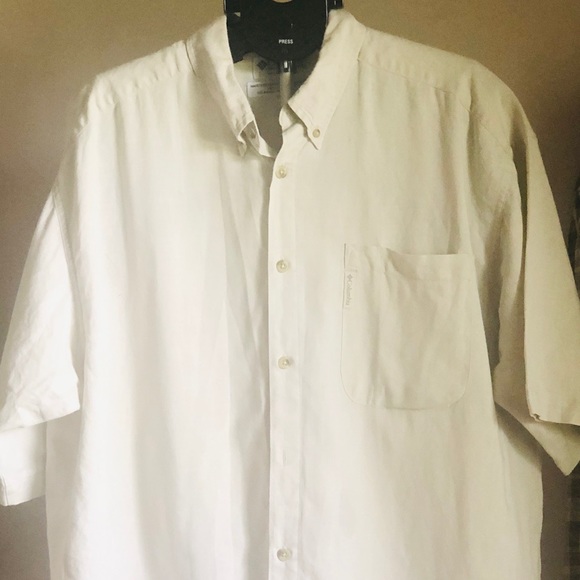 Men’s XXL Beige Columbia ss button up shirt. - Picture 2 of 5